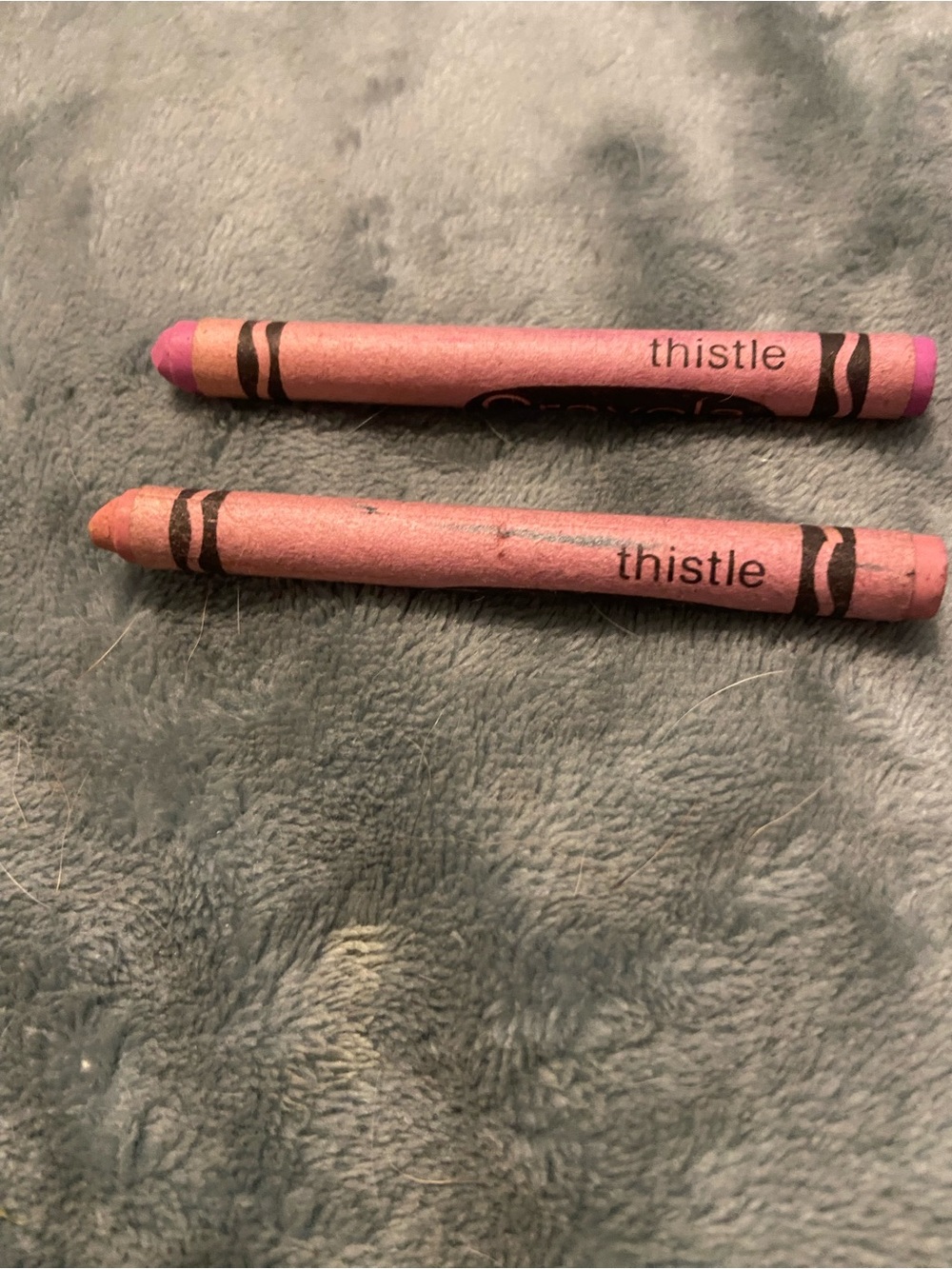 Crayola crayons set of 2 retired color vintage 1980s color thistle